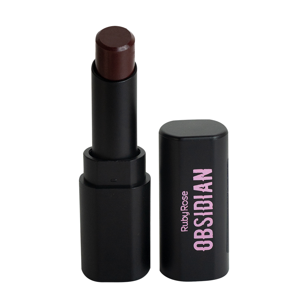 Obsidian Cream Satin Lipstick  Ruby Rose