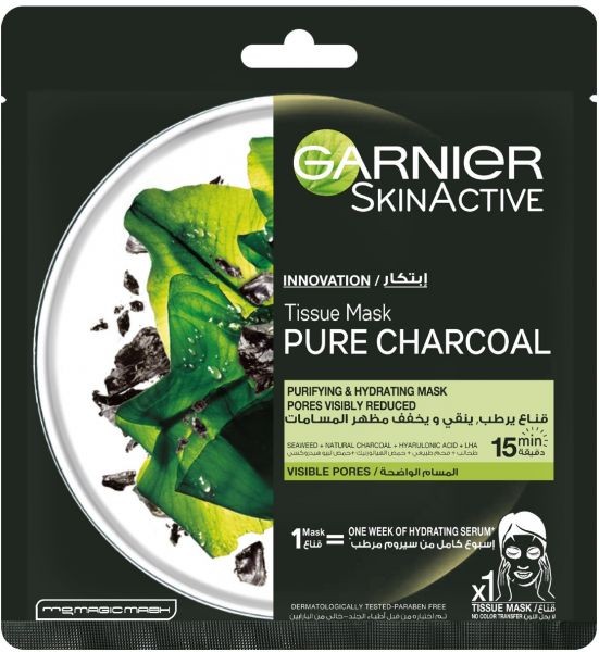 Charcoal And Algae Hydrating Face Sheet Mask Garnier