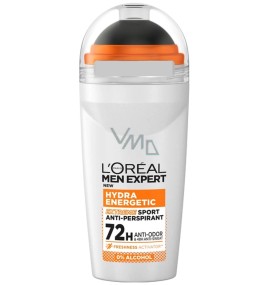 Men Hydra Energetic Sport 72h antiperspirant roll-on 50 ml L'Oréal Paris
