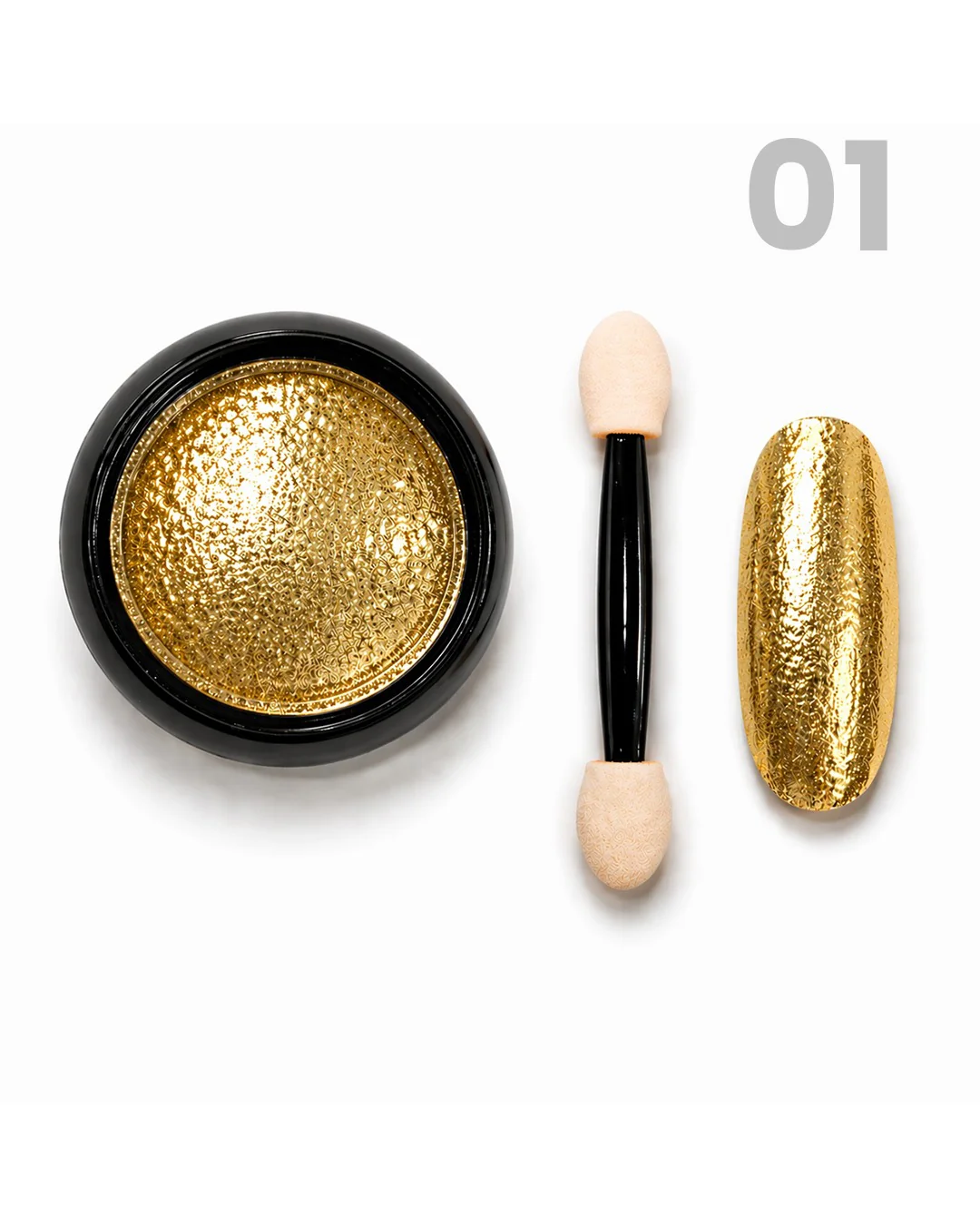 Chrome Nail Powder – Mirror Effect Ruby Beauty 