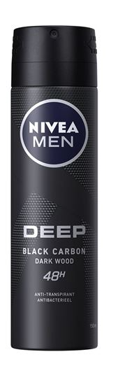Deep Black Carbon Dark Wood Deo 150ml For Men Nivea
