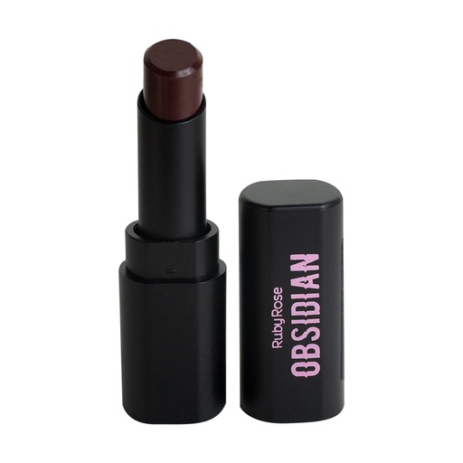 Obsidian Cream Satin Lipstick  Ruby Rose