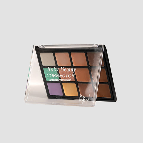 [RB-4024-PALETTE CORE] Corrector Palette 12 Colors Professional Ruby Beauty