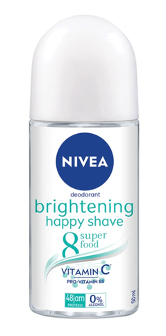 [NV-BHS-ROLL] Brightening Happy Shave Roll On For Women 50ML Nivea