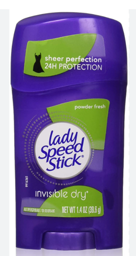 [SS-INVISIBLE-STICK] Invisible Dry Powder Fresh Deo Stick 40G Lady Speed Stick