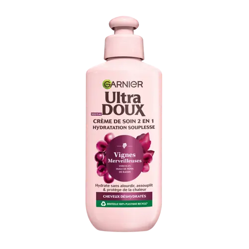 [R0678400] Ultra Doux Grape Regenerating Moisturizing Leave in Cream  200ml Garnier
