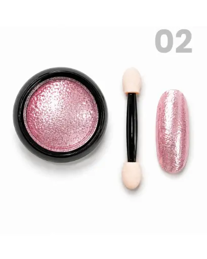 Chrome Nail Powder – Mirror Effect Ruby Beauty 