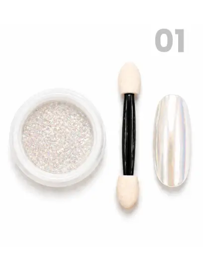 Aurora Nail Powder – Iridescent Effect  Ruby Beauty  