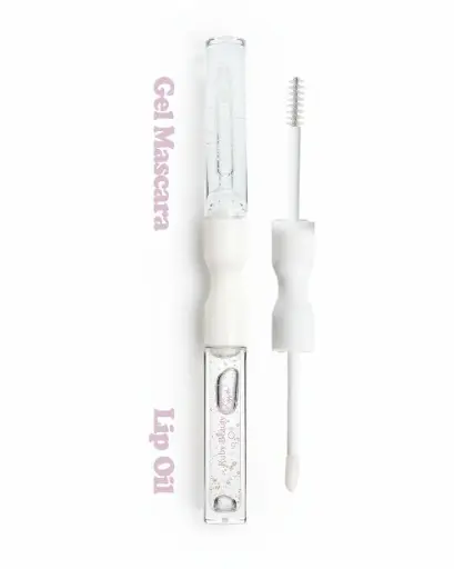 [RB-4054-LIP+EYEBROW] 2-in-1 Lip Oil & Gel Mascara – Clear Ruby Beauty